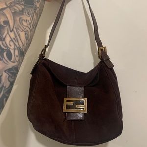 Authentic Fendi Suede Baguette